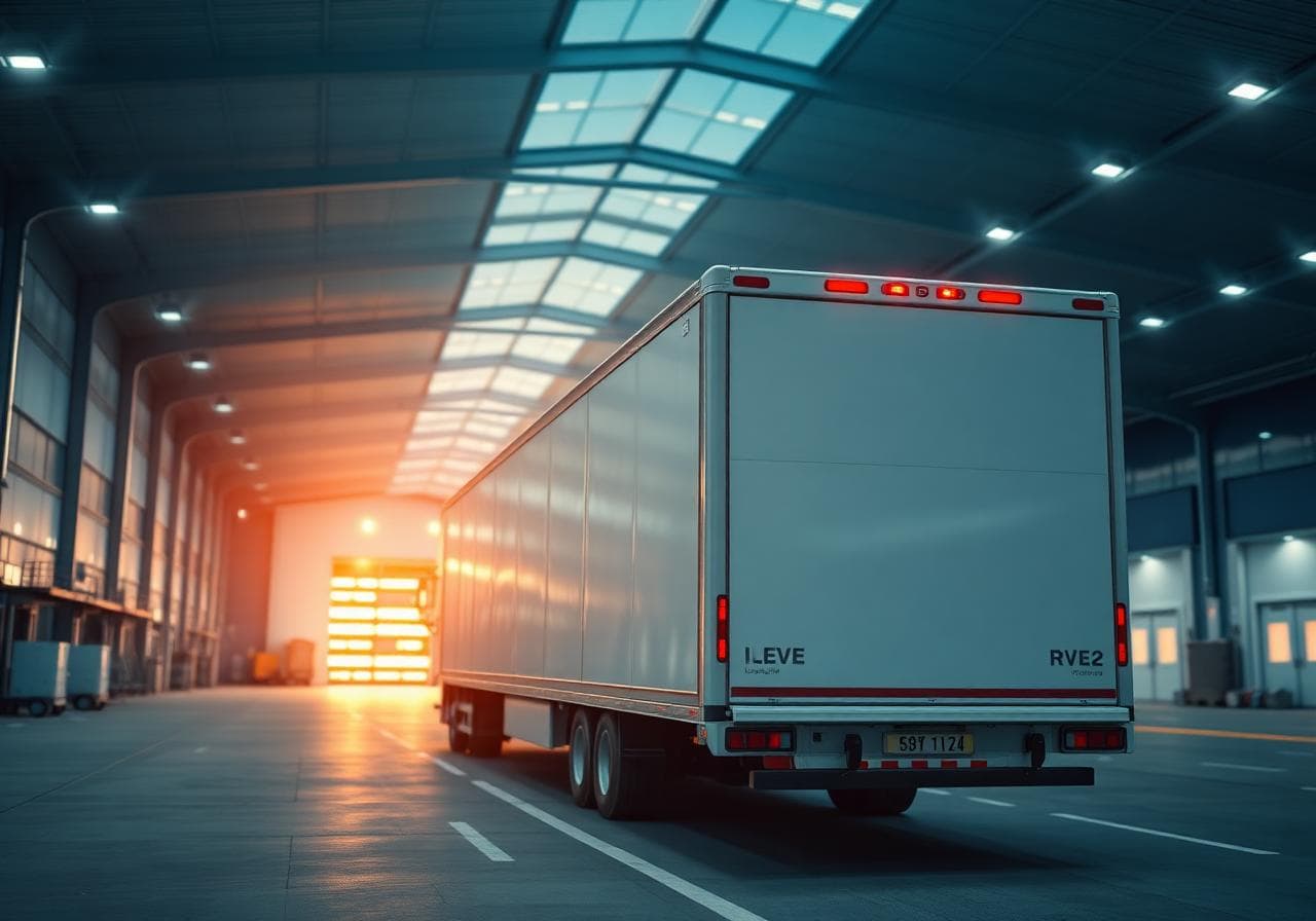 Refrigerated pharmaceutical transport at a CryoPath logistics terminal